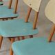 Lot de 4 chaises bois TON Bystrice ( Thonet ) bleu clair , lot 2