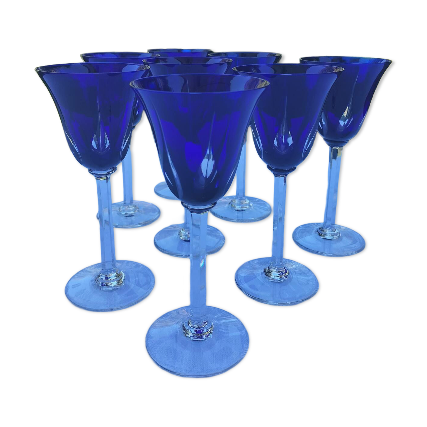 Cobalt glasses Saint Louis