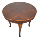 1930s Czechoslovak Art Deco Round Table in Wood and Veneer
