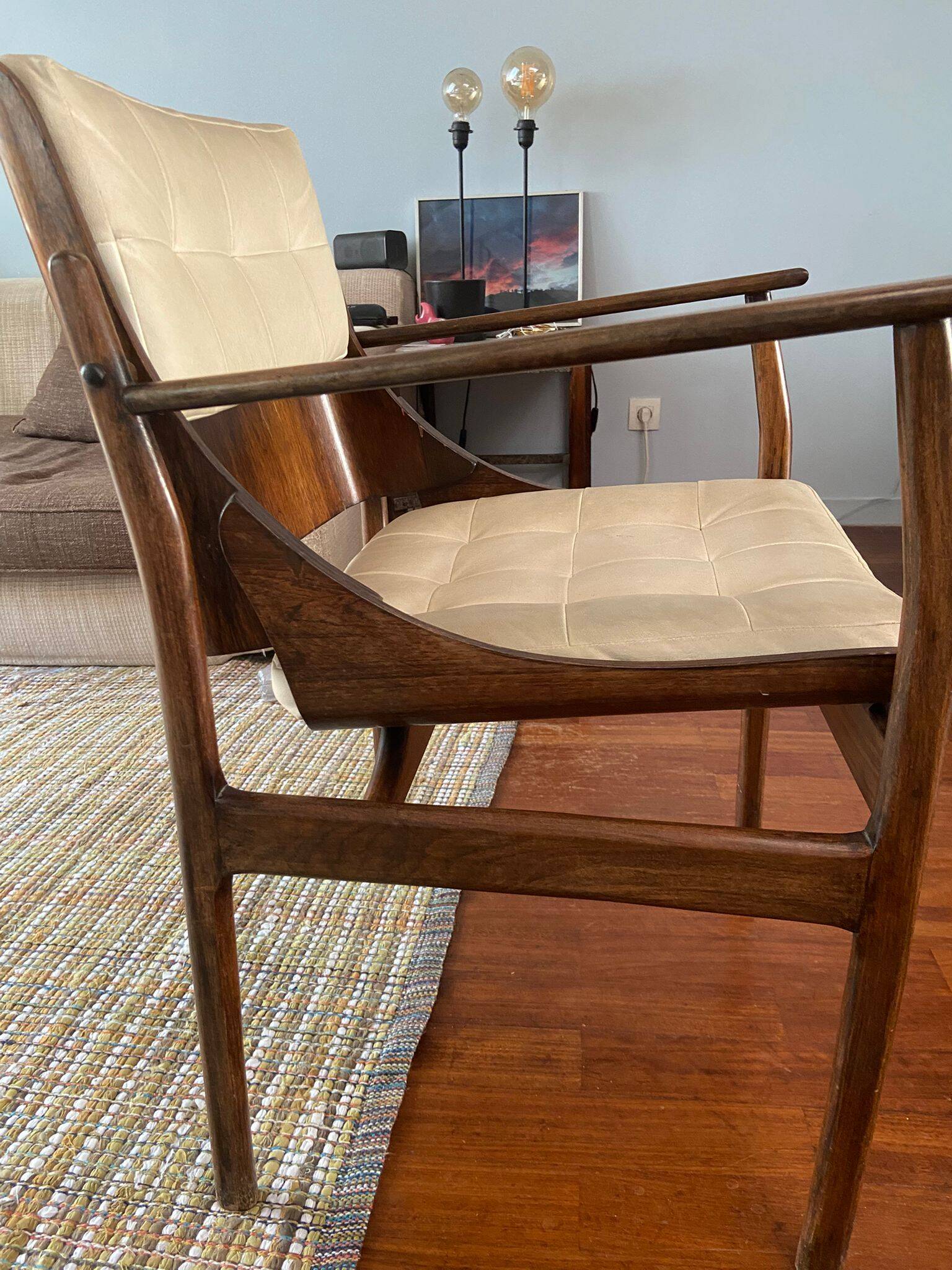 Set of 4 Jean Gillon chairs in jacaranda da Bahia (rosewood)