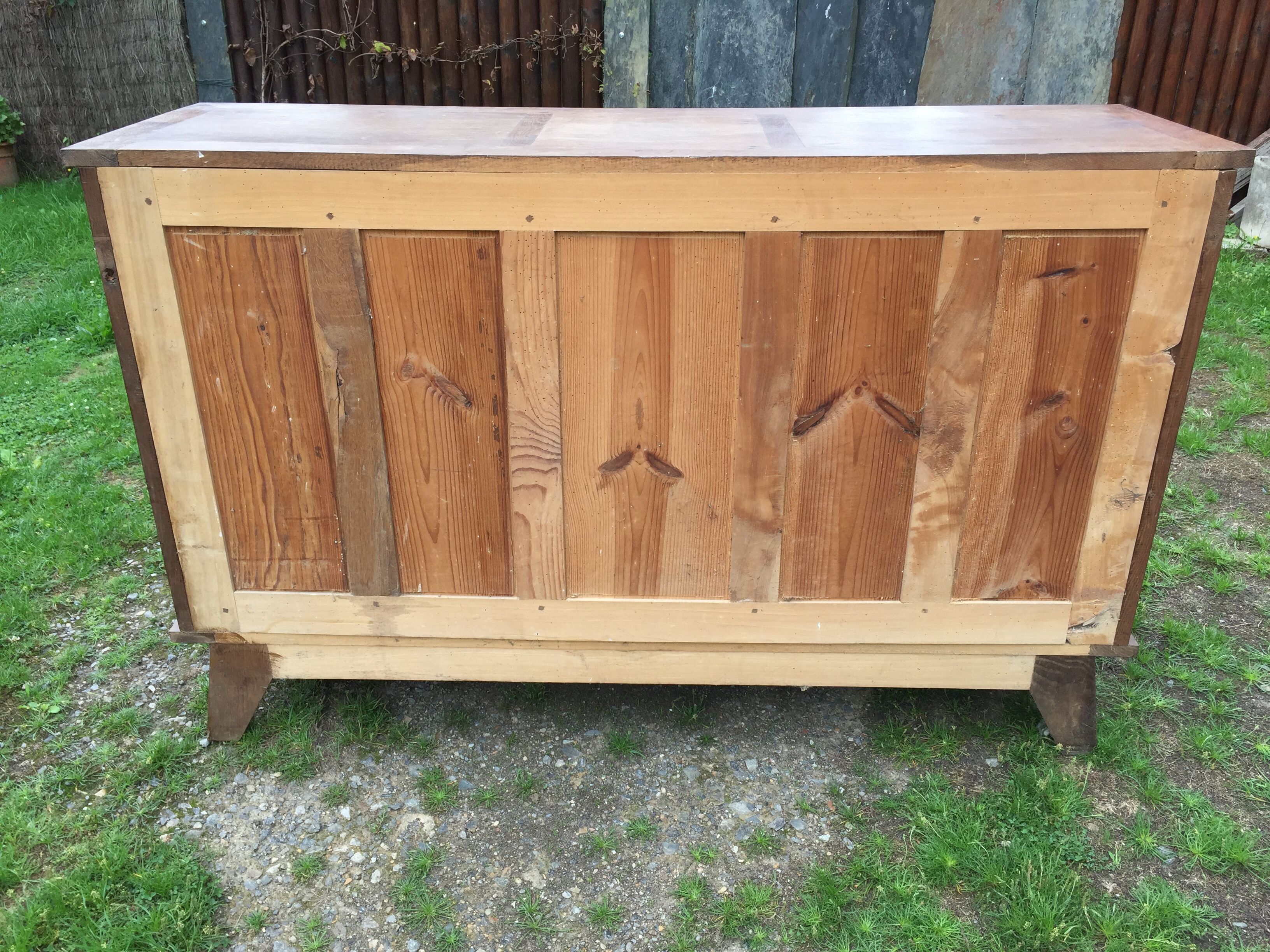 Vintage buffet René Gabriel in oak period reconstruction said of disaster victims