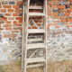 Former light wood painter's stepladder