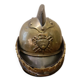 Casque pompier ancien en laiton