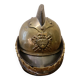Casque pompier ancien en laiton