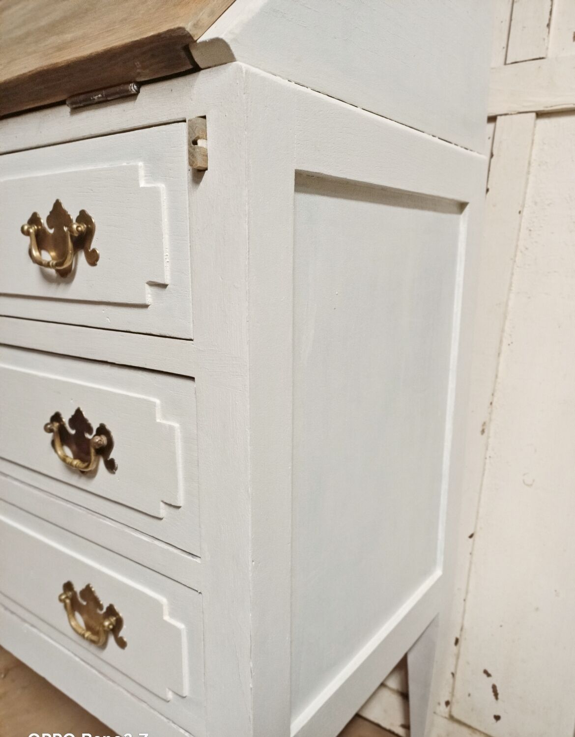 Wooden secretary chest of drawers