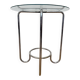 Table Bauhaus en chrome et verre - années 1930