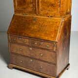 Burr walnut bureau bookcase 19th century