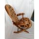 Fauteuil velours capitonné vintage