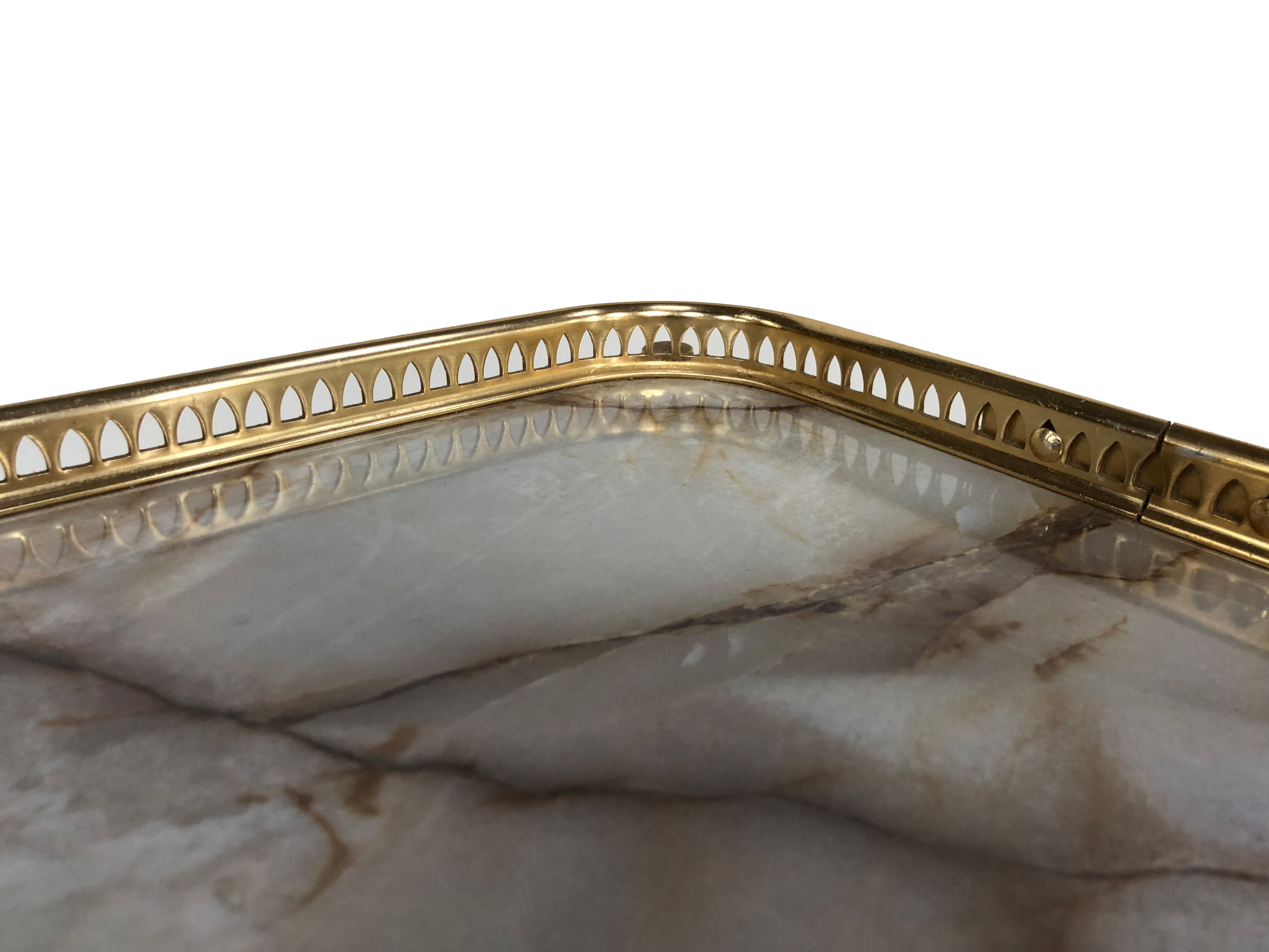 Brass Regency style serving table