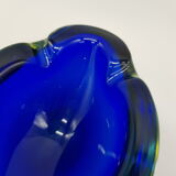 Empty ashtray geode pocket blue Sommerso