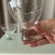 Ensemble de 4 verres à cocktail en verre martelé vintage