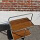 Folding dessert trolley / mid-century service cart in chrome and formica