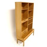 Oak library, Marian Grabinski, Möbel-Ikea, sweden, 1960