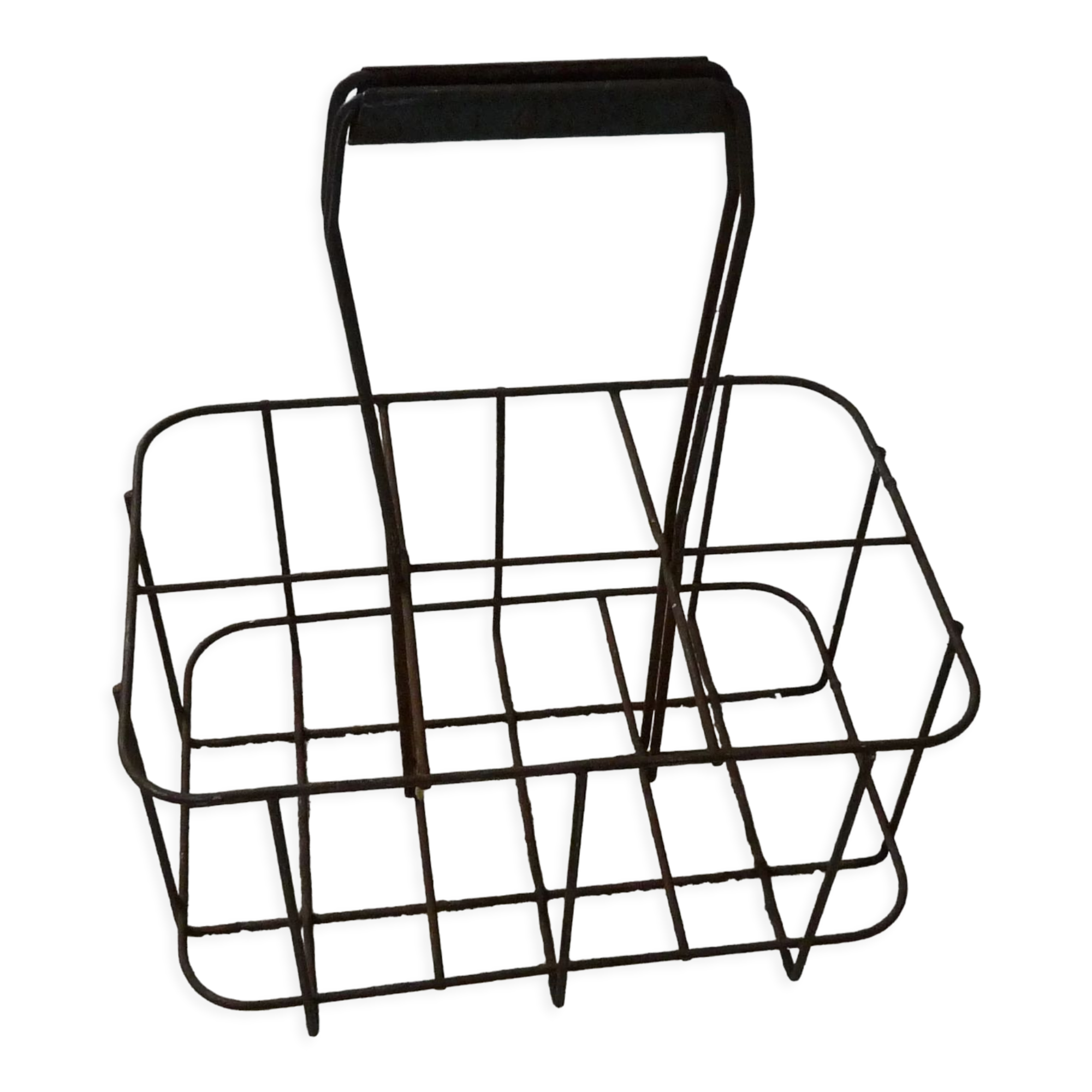 Iron bottle holder vintage 1960s