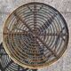 Rattan/bamboo coffee table (glass top)