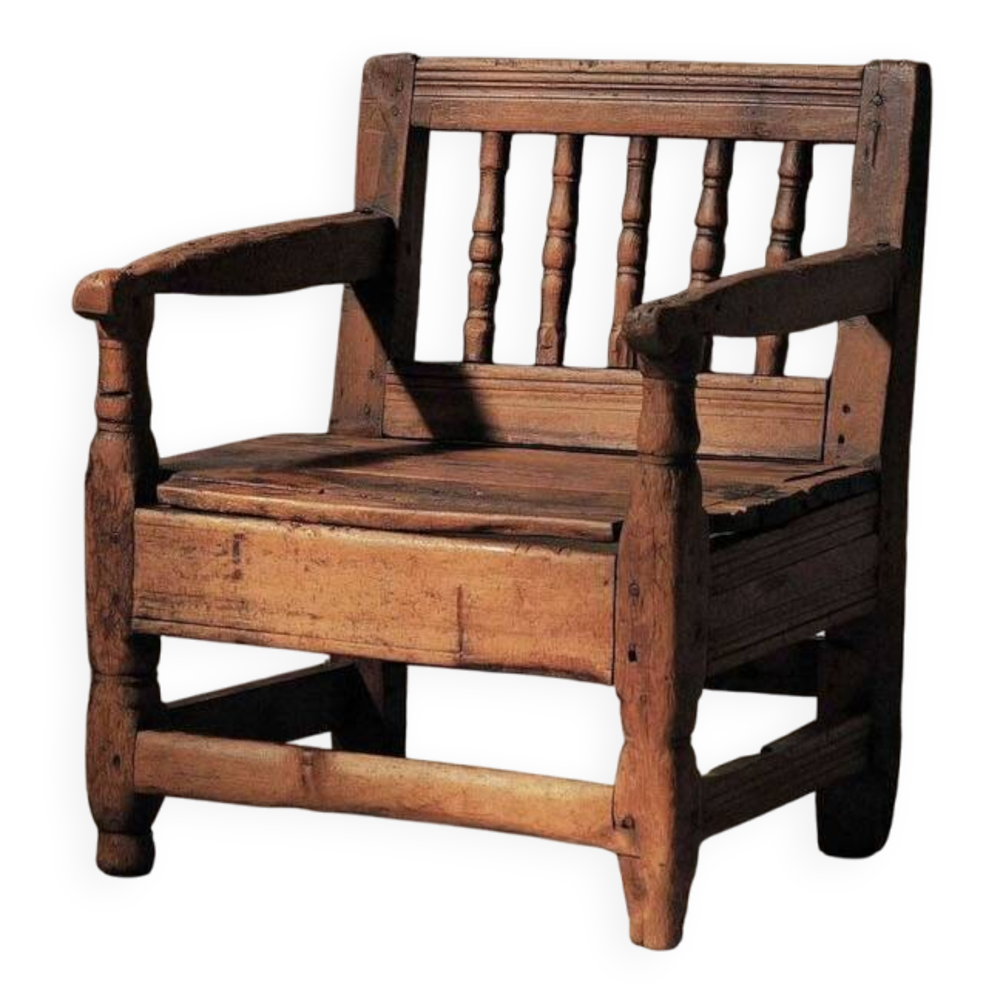 Alpine armchair in larch, 18th century