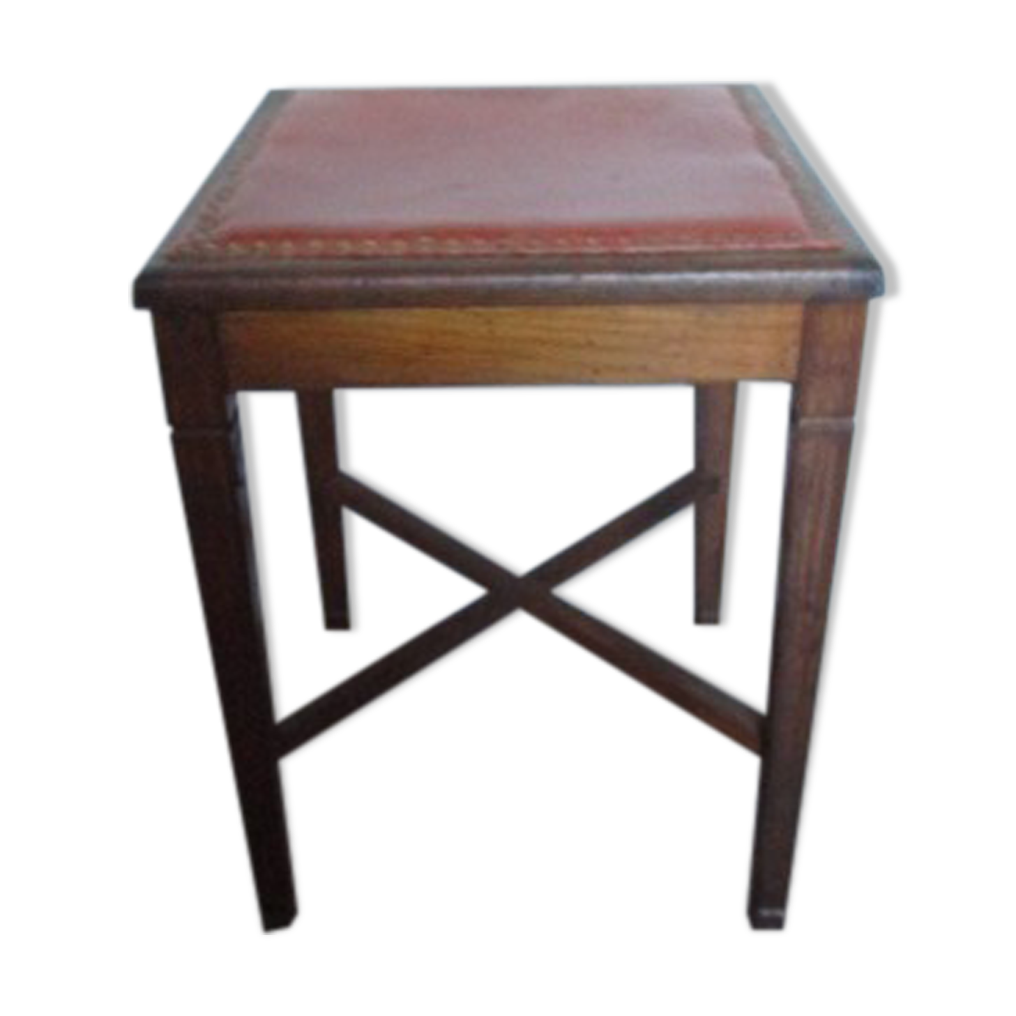 Antique oak theatre stool