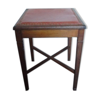 Tabouret de théâtre ancien en chêne