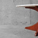 Coffee table wood & marble 60