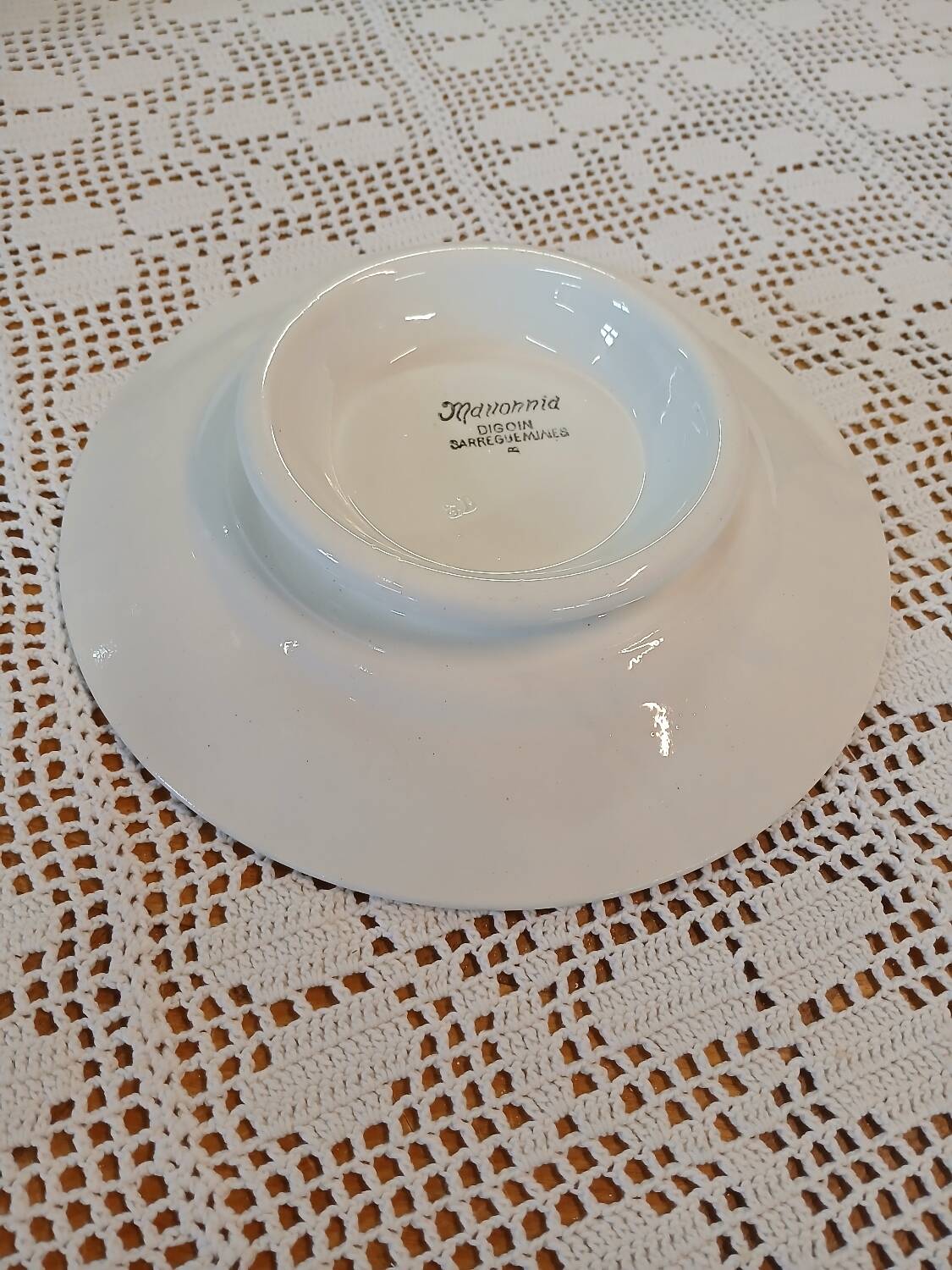 Small old dish from Digoin and Sarreguemines