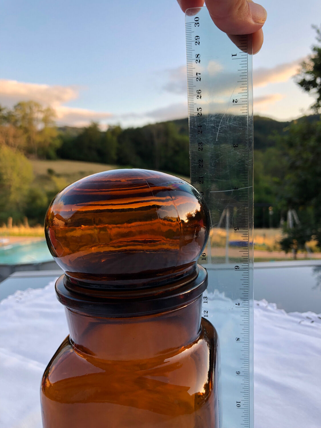 Vintage glass jar / spice jar