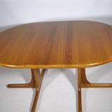 Scandinavian Solid Wood Teak Dining Table 1960s