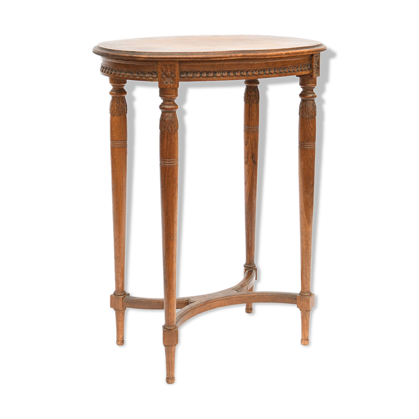 Oval oak pedestal table