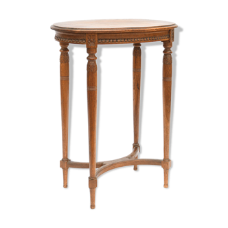 Oval oak pedestal table