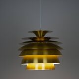 Lampe suspendue vintage danoise Barcelona par Bent Karlby, Lyfa, années 1960.