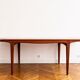 Rare - Grande table de salle à manger scandinave en teck par Johannes
