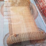 Wicker table glass top