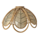Hanging lampshade, mother-of-pearl and rattan pendant light
