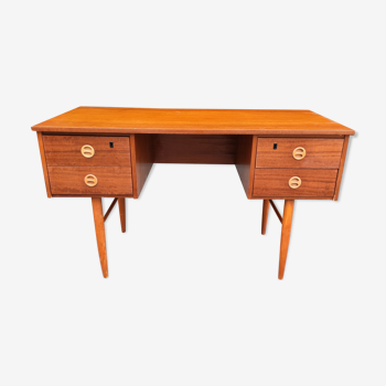 Bureau scandinave 4 tiroirs en placage