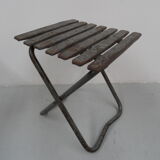 Ensemble industriel de 2 tables d’appoint métalliques