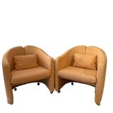 2 armchairs by Eugenio Gerlio for Tecno, 1970s