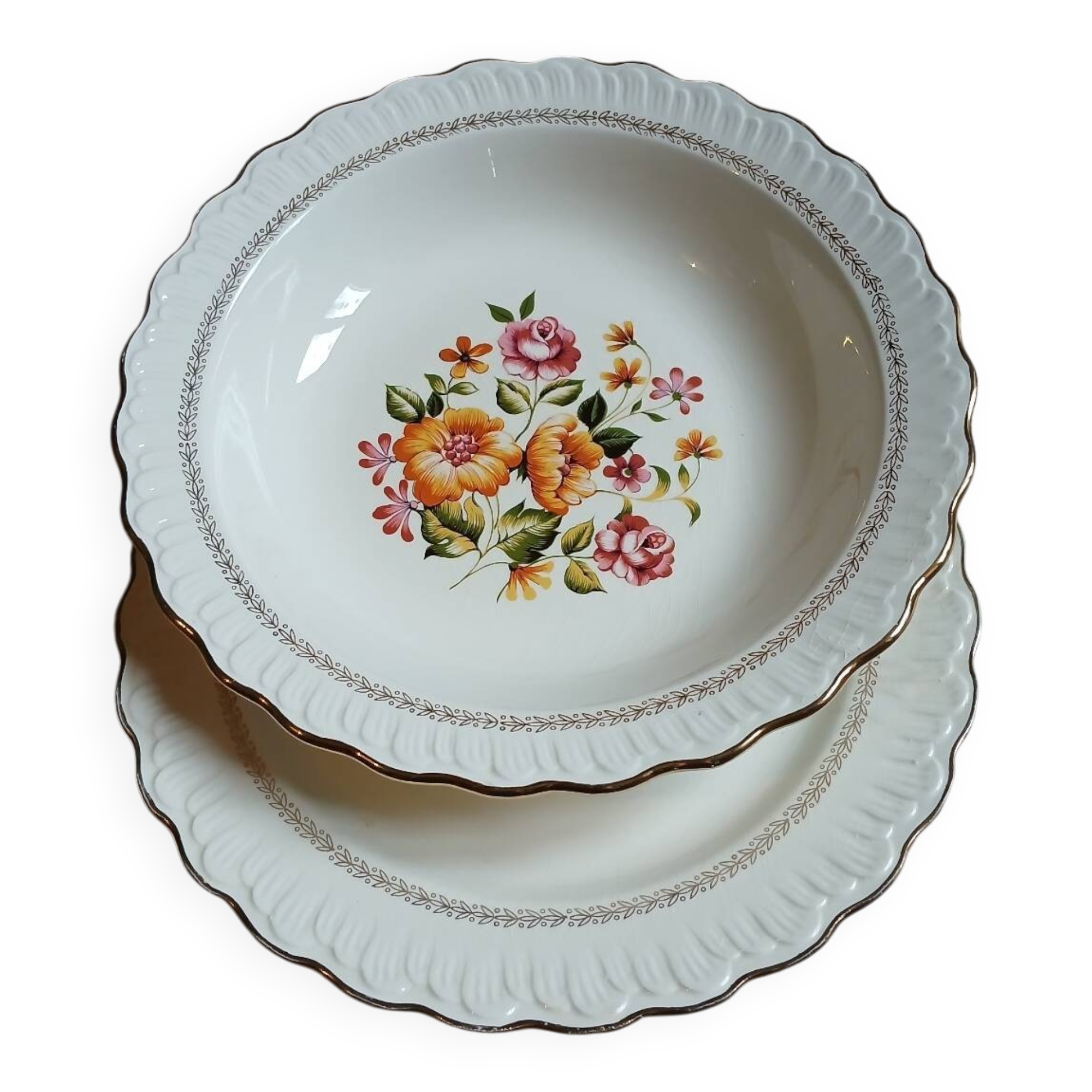 2 antique "Capri" plates