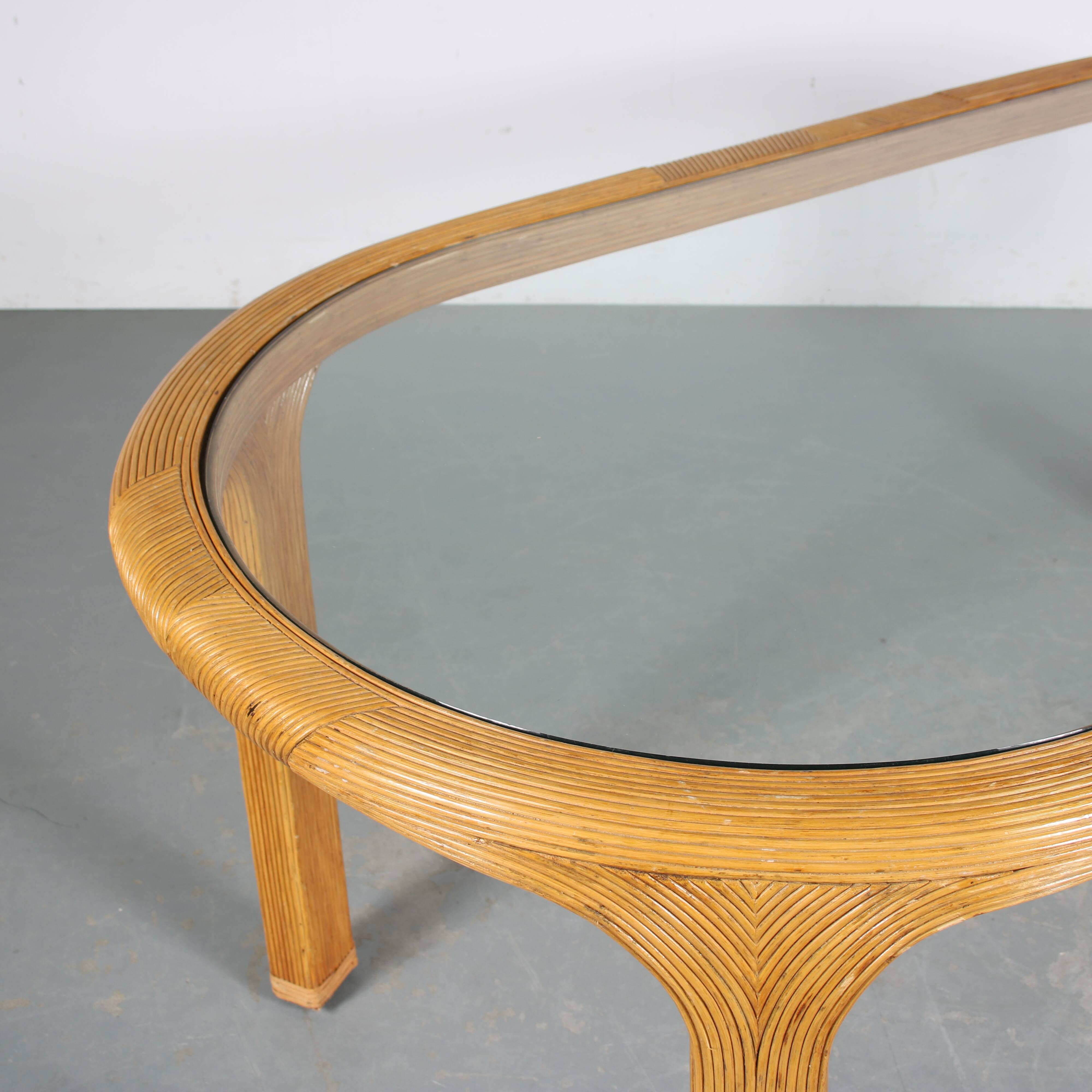 1970s Bamboo dining table from France
