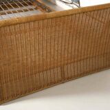 Vintage rattan sofa bed