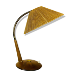 Vintage teak and rattan table lamp by Temde, circa 1970