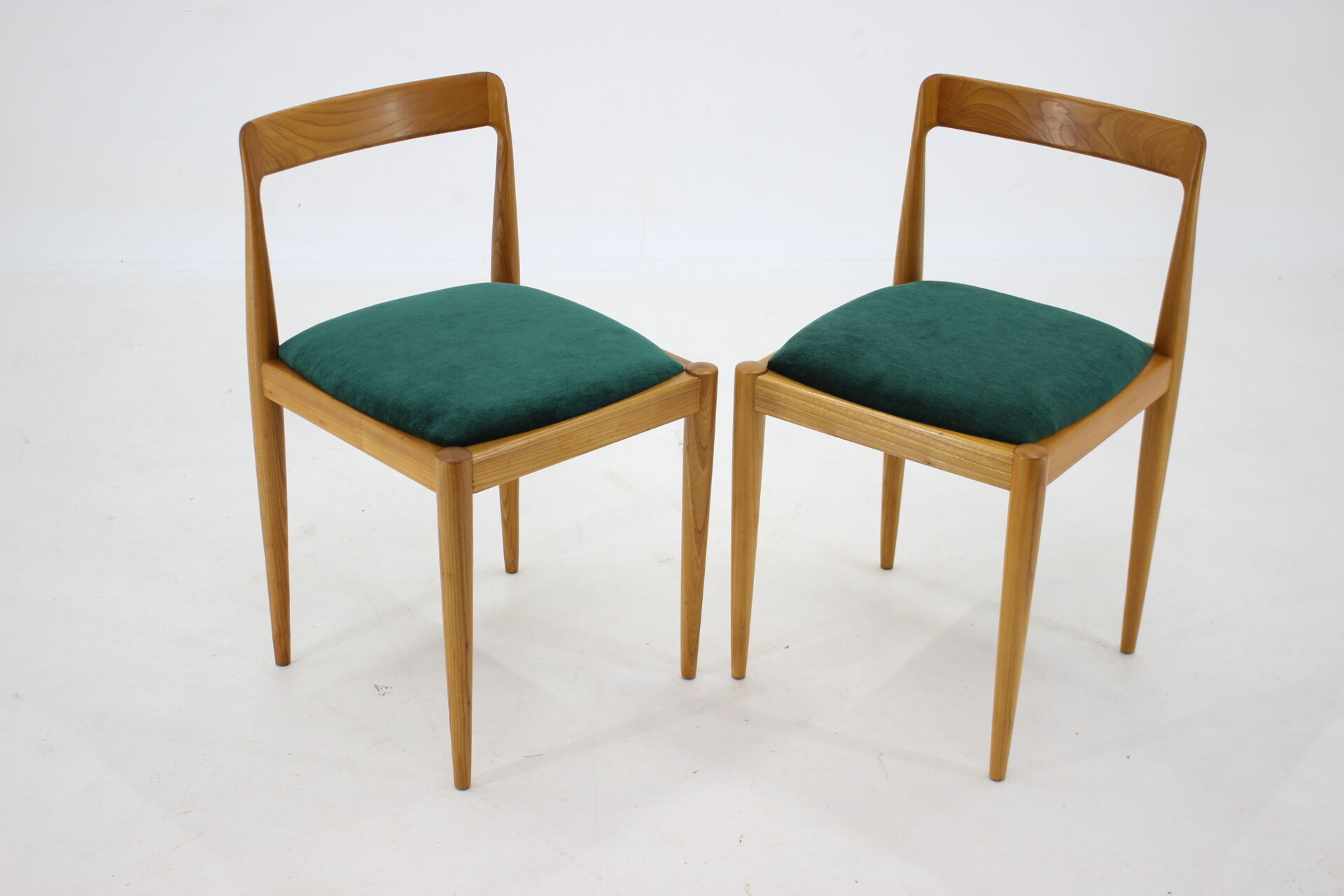 1970s Ash Four Dining Chairs by Drevotvar, Czechoslovakia