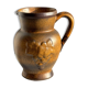 Speckled stoneware jug with grape pattern H17