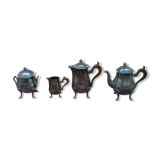 Silver metal coffee tea set