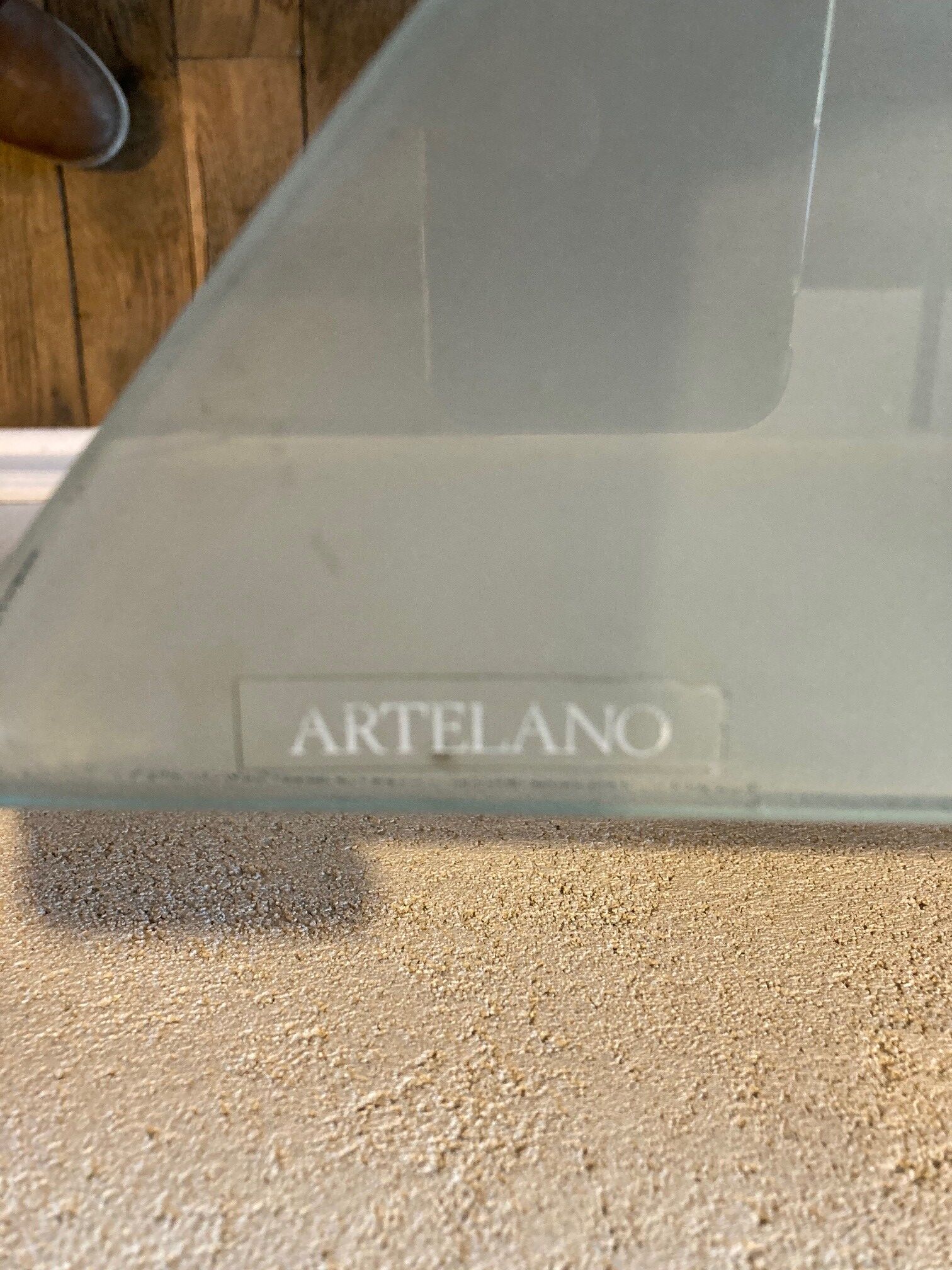 Console model "Atlantique" in metal and glass Pascal Mourgue edition Artelano