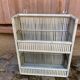 Set of 2 white rattan/wicker wall shelves – Vintage & shabby chic decor