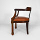 Empire, mahogany and leather office armchair, 19th century
