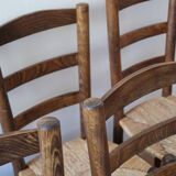 6 straw farm chairs