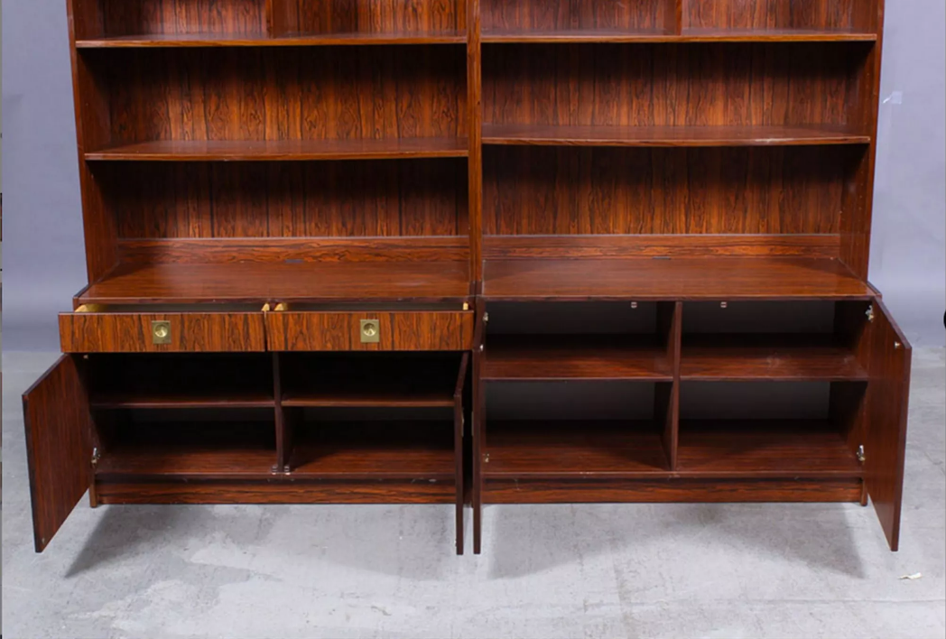 2 bookshelves rosewood, Denmark 1960 's