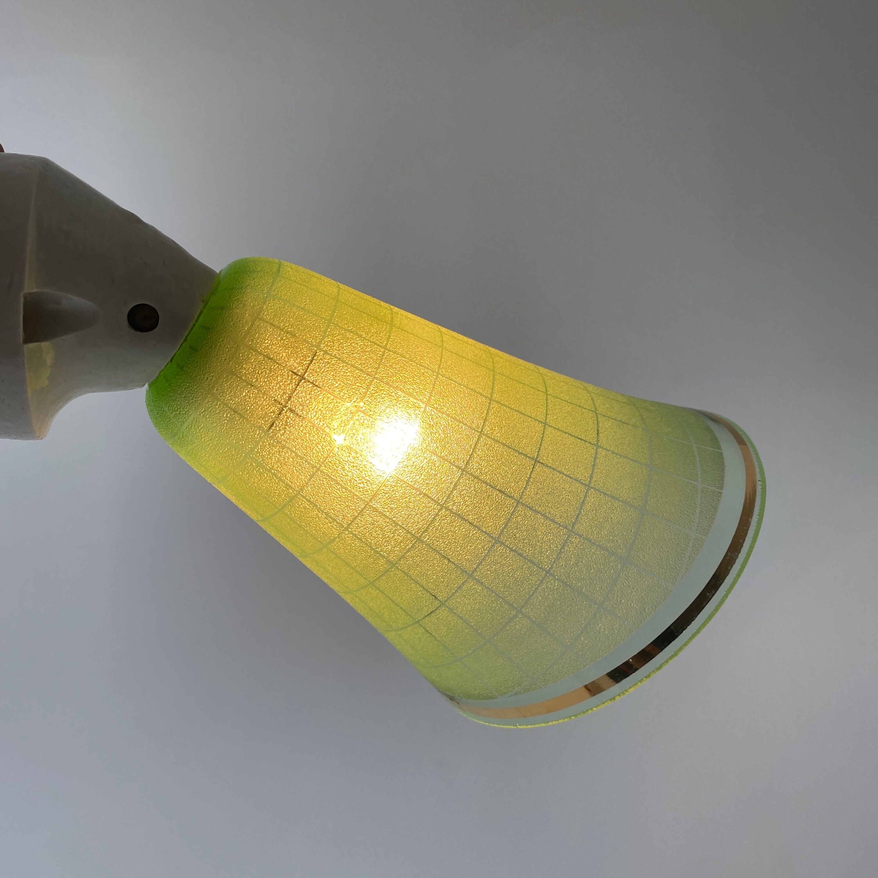 Vintage green inclined wall lamp