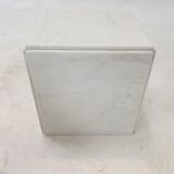 Set of 2 italian marble pedestals or side tables, 1980's
