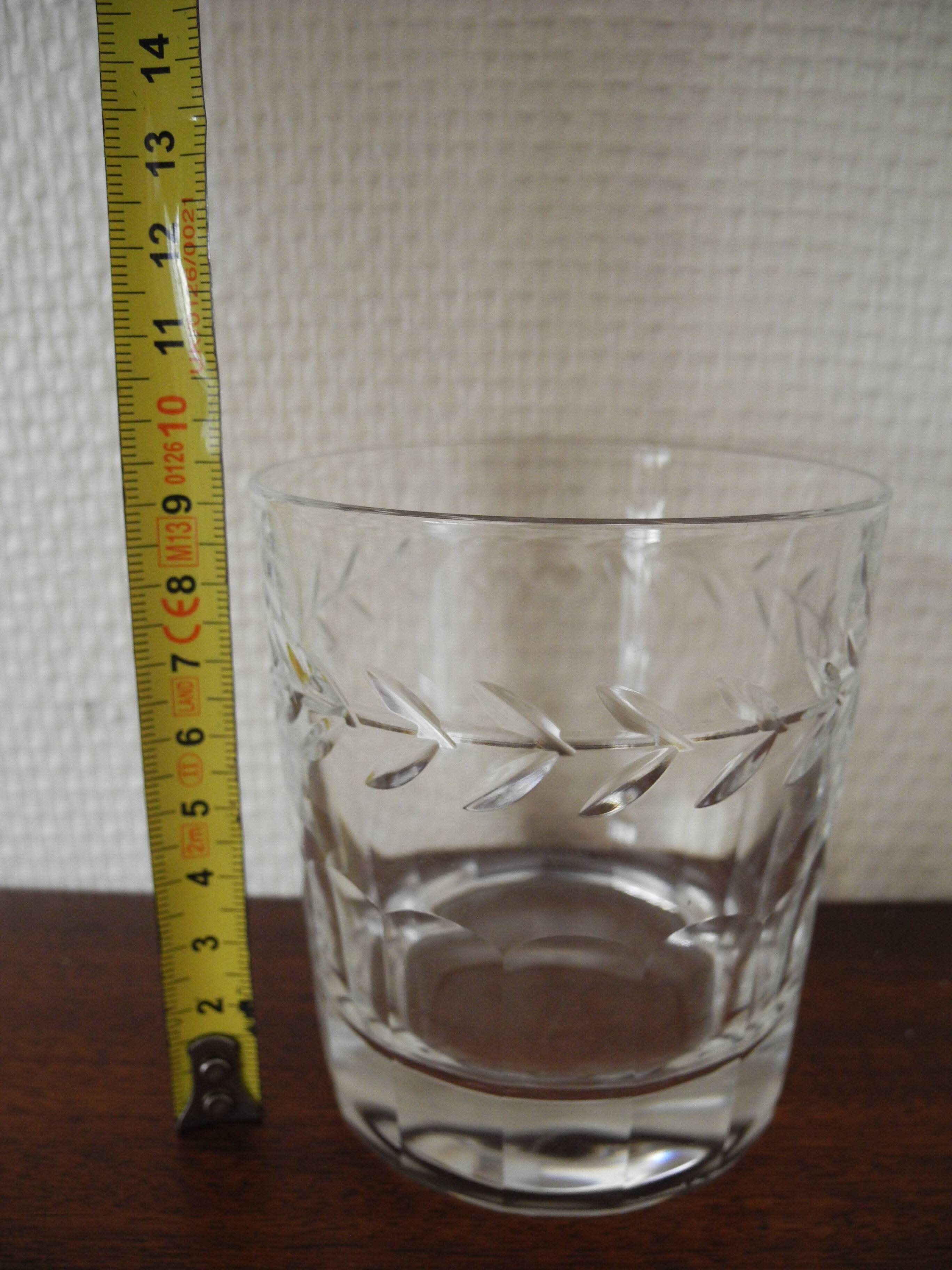 6 Lorraine crystal whiskey glasses vintage French crystal glasses service